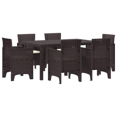 Set de masă pentru grădină 7 pcs Maro Ratan Polt GartenMobel Dekor