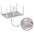 Set de masă pentru grădină 7 pcs Alb Ratan Polt GartenMobel Dekor