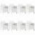 Set de masă pentru grădină 9 pcs Alb Polipropilenă GartenMobel Dekor