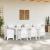 Set de masă pentru grădină 9 pcs Alb Polipropilenă GartenMobel Dekor