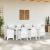 Set de masă pentru grădină 9 pcs Alb Polipropilenă GartenMobel Dekor