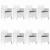 Set de masă pentru grădină 9 pcs Alb Polipropilenă GartenMobel Dekor