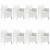 Set de masă pentru grădină 9 pcs Alb Polipropilenă GartenMobel Dekor