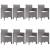 Set de masă pentru grădină 9 pcs Gri deschis Polipropilenă GartenMobel Dekor