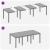 Set de masă pentru grădină 9 pcs Gri deschis Polipropilenă GartenMobel Dekor