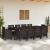 Set de masă pentru grădină 11 pcs Maro Polipropilenă GartenMobel Dekor