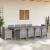 Set de masă pentru grădină 11 pcs Gri deschis Polipropilenă GartenMobel Dekor