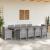 Set de masă pentru grădină 11 pcs Gri deschis Polipropilenă GartenMobel Dekor