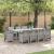 Set de masă pentru grădină 11 pcs Gri deschis Polipropilenă GartenMobel Dekor