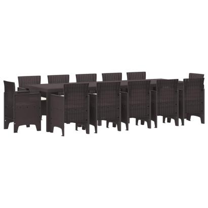 Set de masă pentru grădină cu pernă 13 pcs Maro Ratan GartenMobel Dekor