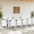 Set de masă pentru grădină 13 pcs Alb Rattan sintetic și metal GartenMobel Dekor