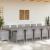 Set de masă pentru grădină 15 pcs Gri deschis Ratan Polt GartenMobel Dekor
