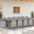Set de masă pentru grădină 15 pcs Gri deschis Ratan Polt GartenMobel Dekor