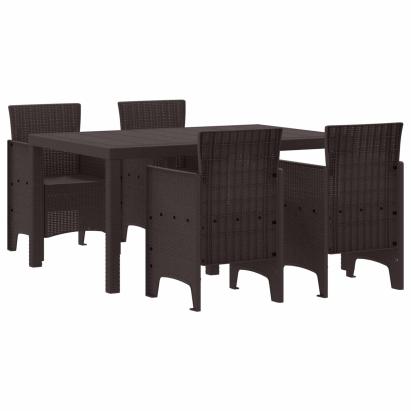 Set de masă pentru grădină 5 pcs Maro Ratan Polt GartenMobel Dekor