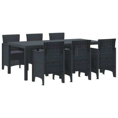 Set de masă pentru grădină 7 pcs Antracit Polipropilenă GartenMobel Dekor