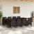 Set de masă pentru grădină 9 pcs Maro Polipropilenă GartenMobel Dekor