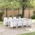 Set de masă pentru grădină 9 pcs Gri deschis Polipropilenă GartenMobel Dekor