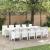 Set de masă pentru grădină 11 pcs Alb și taupe Ratan sintetic GartenMobel Dekor