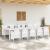 Set de masă pentru grădină cu pernă 11 pcs Alb și gri deschis GartenMobel Dekor