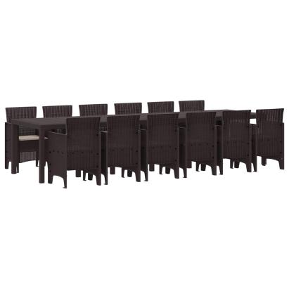 Set de masă pentru grădină 13 pcs Maro Ratan Polt GartenMobel Dekor