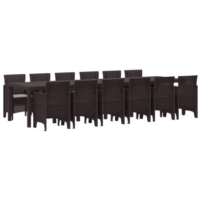 Set de masă pentru grădină 13 pcs Maro Ratan Polt GartenMobel Dekor