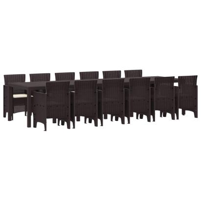 Set de masă pentru grădină 13 pcs Maro Ratan Polt GartenMobel Dekor