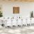 Set de masă pentru grădină 13 pcs Alb Ratan Polt GartenMobel Dekor