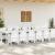 Set de masă pentru grădină 13 pcs Alb Ratan Polt GartenMobel Dekor