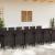 Set de masă de grădină cu perne cu pernă 15 pcs Maro PP GartenMobel Dekor