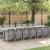 Set de masă de grădină cu perne cu pernă 15 pcs Gri deschis PP GartenMobel Dekor