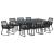 Set de masă pentru grădină 9 pcs Negru poliratan GartenMobel Dekor