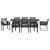 Set de masă pentru grădină 9 pcs Negru poliratan GartenMobel Dekor