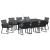 Set de masă pentru grădină 9 pcs Negru poliratan GartenMobel Dekor