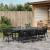 Set de masă pentru grădină 9 pcs Negru poliratan GartenMobel Dekor