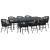 Set de masă pentru grădină 9 pcs Negru poliratan GartenMobel Dekor