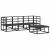 Set de canapele pentru grădină 4 pcs Negru Metal GartenMobel Dekor