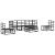 Set de canapele pentru grădină cu pernă 6 pcs Negru Aluminiu GartenMobel Dekor