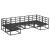 Set de canapele pentru grădină cu pernă 6 pcs Negru Aluminiu GartenMobel Dekor