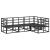 Set de canapele pentru grădină cu pernă 4 pcs Negru Aluminiu GartenMobel Dekor