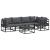 Set de canapele pentru grădină cu pernă 6 pcs Negru Aluminiu GartenMobel Dekor