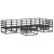 Set de canapele pentru grădină cu pernă 6 pcs Negru Aluminiu GartenMobel Dekor