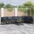 Set de canapele pentru grădină cu pernă 7 pcs Negru Aluminiu GartenMobel Dekor