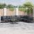 Set de canapele pentru grădină cu pernă 7 pcs Negru Aluminiu GartenMobel Dekor