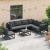 Set de canapele pentru grădină cu pernă 7 pcs Negru Aluminiu GartenMobel Dekor