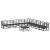 Set de canapele pentru grădină cu pernă 10 pcs Negru Aluminiu GartenMobel Dekor