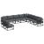 Set de canapele pentru grădină cu pernă 10 pcs Negru Aluminiu GartenMobel Dekor