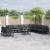 Set de canapele pentru grădină cu pernă 10 pcs Negru Aluminiu GartenMobel Dekor