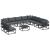 Set de canapele pentru grădină cu pernă 11 pcs Negru Aluminiu GartenMobel Dekor