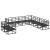 Set de canapele pentru grădină cu pernă 9 pcs Negru Aluminiu GartenMobel Dekor