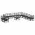 Set de canapele pentru grădină cu pernă 12 pcs Negru Aluminiu GartenMobel Dekor